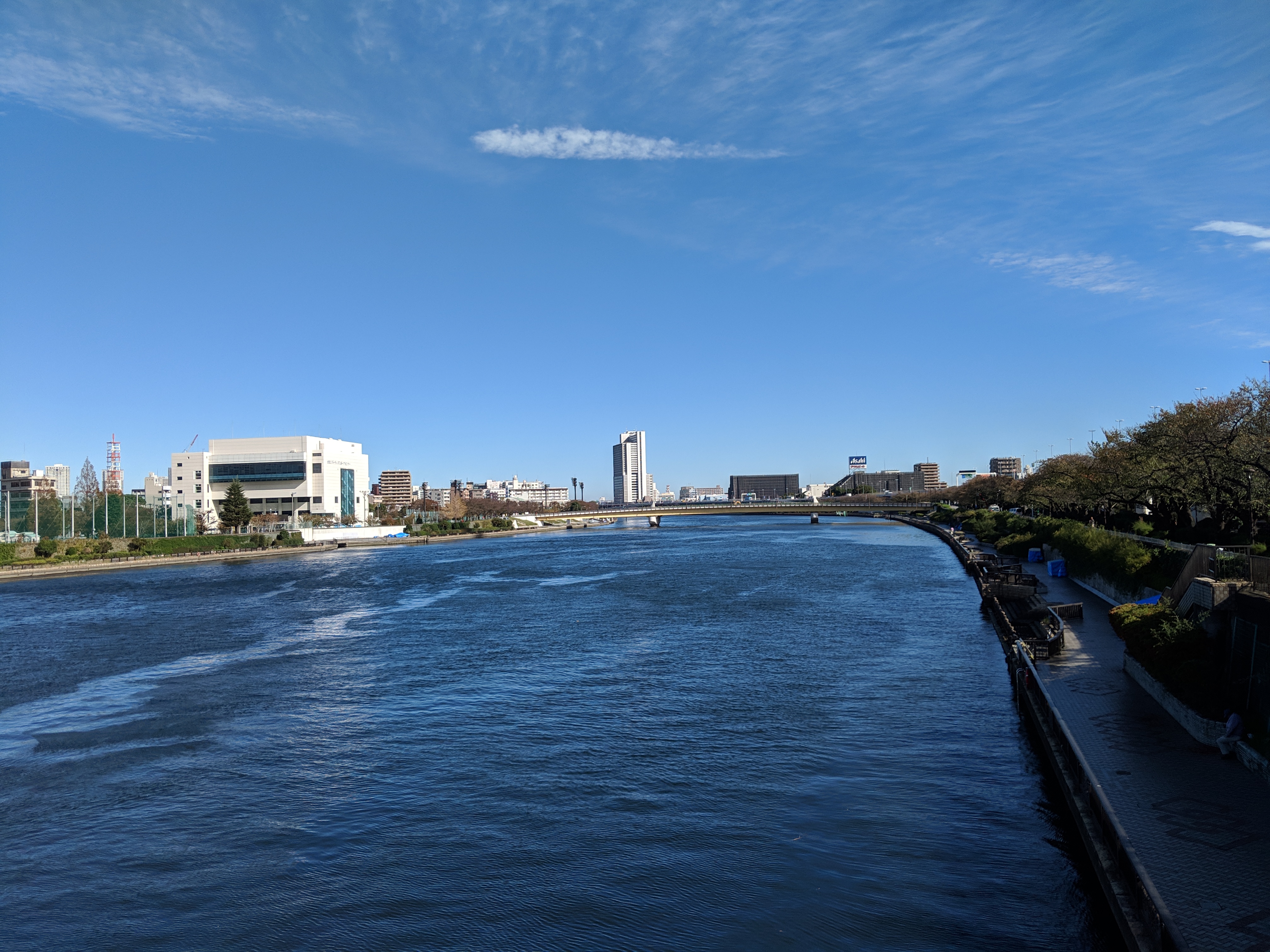 隅田公园旁边的河